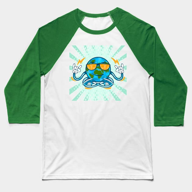 Yoga planet Baseball T-Shirt by Razym